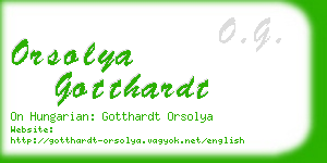 orsolya gotthardt business card